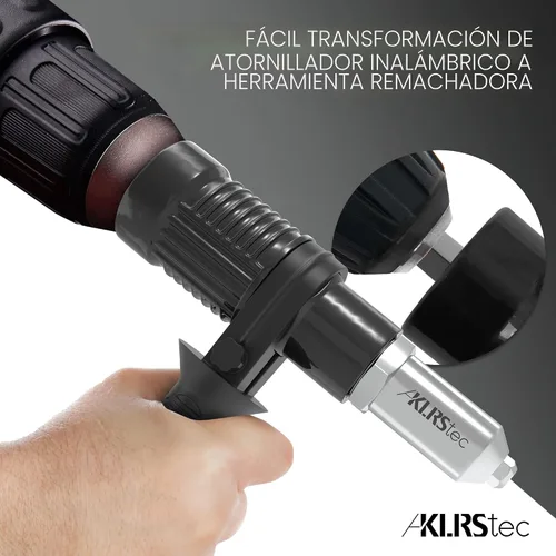 Miniatura 5 de KLRStec adaptador profesional para pistola de remaches - Accesorio de remache para destornilladores y taladros inalámbricos - Procesamiento fácil