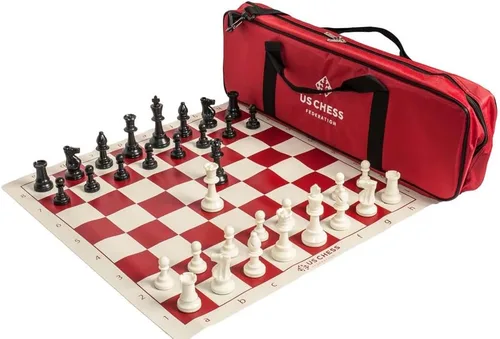 Juego de ajedrez triple ponderado Supremo de Estados Unidos (rojo)