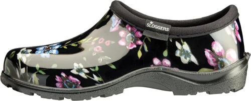 Miniatura 2 de Sloggers 5122DSYBK06 - Zapatos de jardín impermeables y cómodos, talla 6, estampado primaveral de color negro