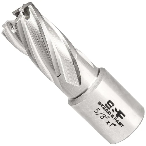 Miniatura 15 de S&F STEAD & FAST Cortador anular, diámetro de corte de 9/16" x 1" profundidad de corte para prensa de taladro magnética, brocas Mag con pasador