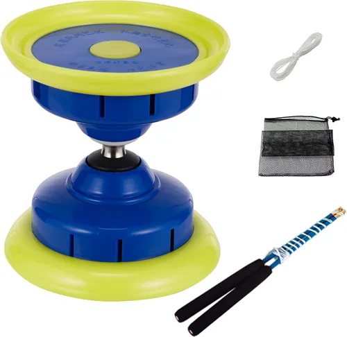 Diábolo de yoyo chino con sonido de silbato, rodamientos triples Diábolo, juguetes de malabarismo de yoyos chinos, diábolo colorido con palos de