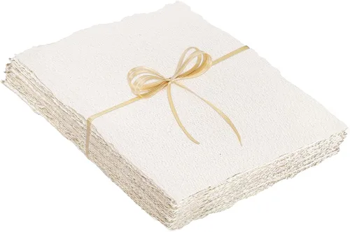 Miniatura 13 de Prudiut 25 hojas de papel de acuarela de algodón, 300 g/m², borde deshilachado, 12,7 x 17,8 cm, rugoso/texturizado, blanco, para acuarelas