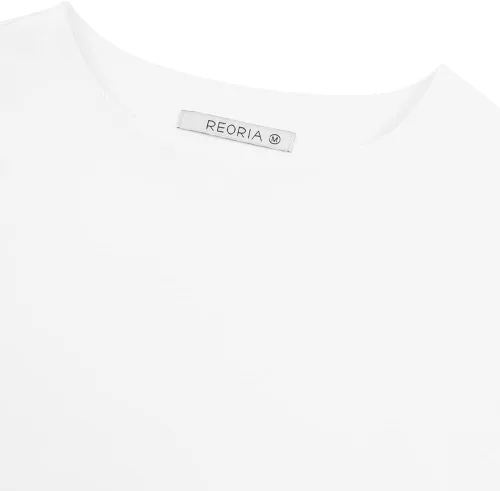 Miniatura 5 de REORIA Lindas camisetas ajustadas de manga corta con cuello alto y doble forro para mujer