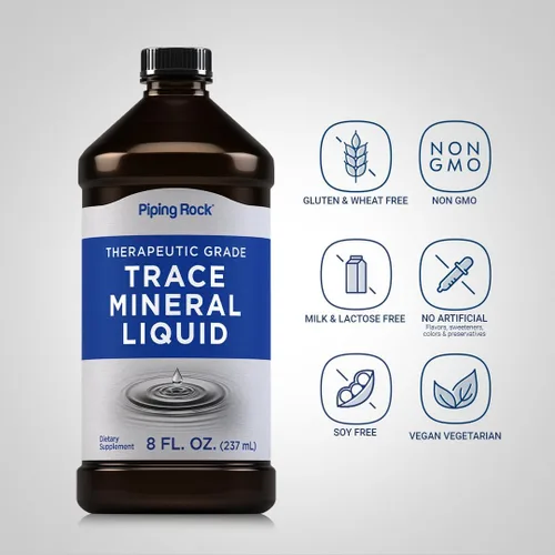 Miniatura 3 de Piping Rock Trace - Líquido mineral con sulfato, litio y boro, suplemento complejo de grado terapéutico, 8 onzas líquidas, sin OMG, sin gluten