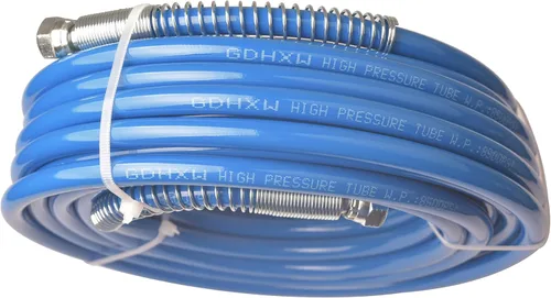 GDHXW Manguera de pulverización de pintura sin aire de 50 pies, alambre trenzado de doble capa, mejorado 8500 PSI tubo de nailon flexible de alta