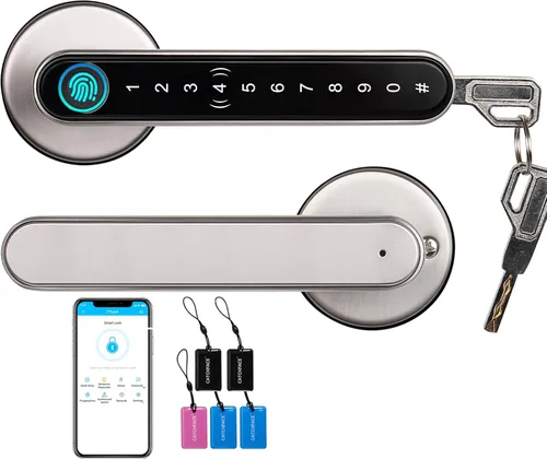 Miniatura 13 de TTLock Smart Lock - Cerradura automática de entrada sin llave con Bluetooth con huella digital y pantalla táctil para puerta delantera, oficina