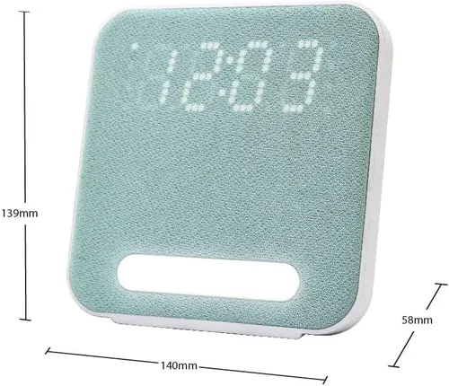 Miniatura 2 de HANNLOMAX Radio despertador HX-152CR, radio PLL AM/FM, reloj digital con alarma dual, luz nocturna. (verde)