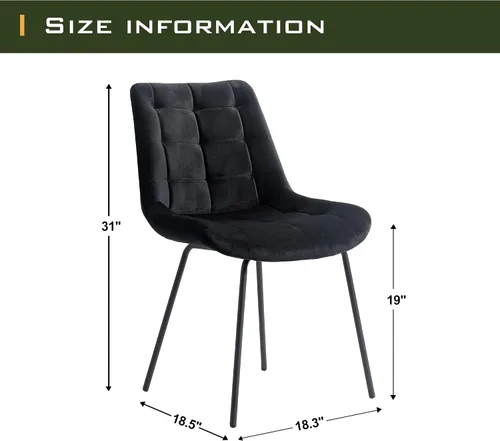 Miniatura 2 de NicBex Sillas de comedor de terciopelo, sillas de recepción tapizadas, silla decorativa copetuda con patas de metal para la cocina del hogar, sala