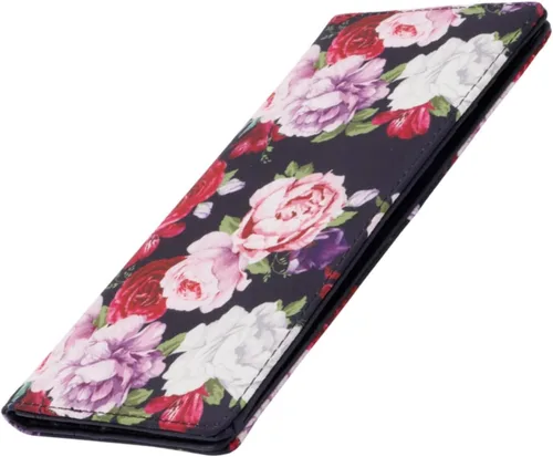 Miniatura 70 de HUA ANGEL Billetera para mujer, ultra delgada y delgada, con bloqueo RFID, tarjetero de crédito, doble embrague, carteras largas, regalo para A-ámbar