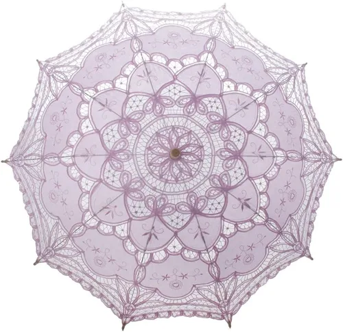 TOPTIE Sombrilla de encaje vintage sombrilla de novia de boda sombrilla de fotografía decoración de fiesta de Halloween rosa