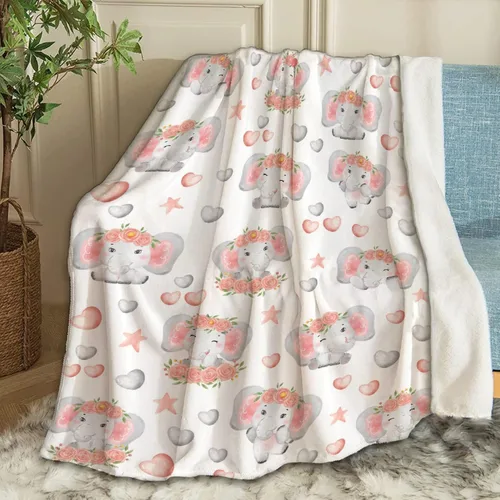 Miniatura 39 de Manta de bebé personalizada con nombre, manta personalizada con nombre de elefante, regalos para recién nacidos, mantas súper suaves para cama