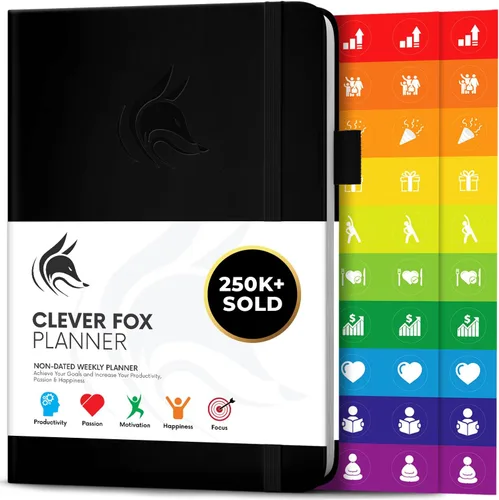 Miniatura 19 de Clever Fox Planificador – Planificador semanal y mensual sin fecha para productividad, gestión del tiempo y objetivos – Diario organizador – A5