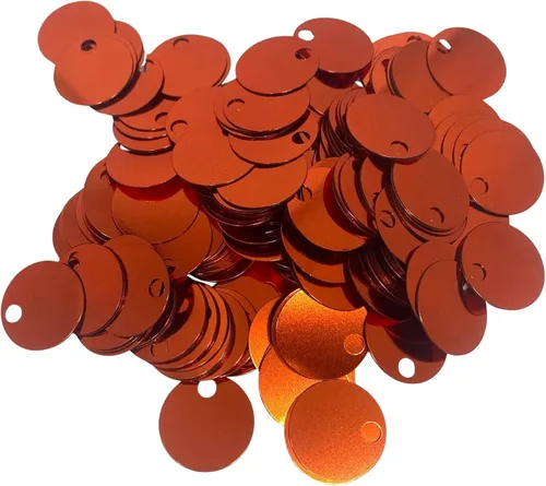 Miniatura 27 de Paillettes de lentejuelas redondas planas de 0.787 in, 285 piezas de 0.78 pulgadas, agujero de 0.78 pulgadas, surtido de lentejuelas acrílicas, 1,76