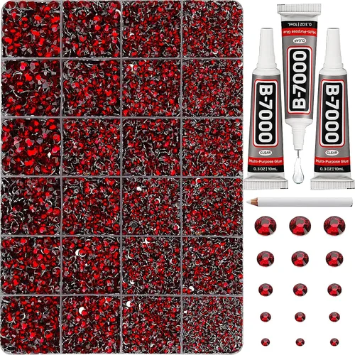 Miniatura 29 de 31000 piezas de diamantes de imitación para hacer brillar, kit de 3 mm de diamantes de imitación con parte trasera plana para manualidades, ropa