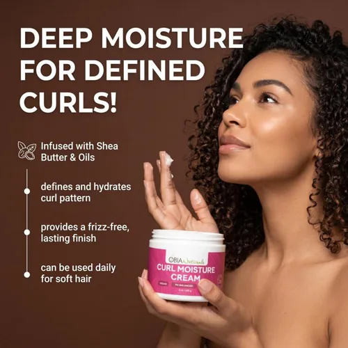 Miniatura 4 de OBIA Naturals Crema hidratante para rizos, acondicionador ligero sin enjuague, 8 onzas