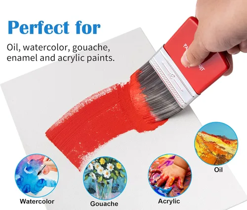 Miniatura 3 de Falling in Art Pincel Filbert Paddle para Pintura, Pincel de Escala para Pinturas al Óleo y Acrílicas, 1 Pulgada
