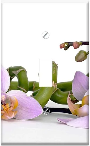 Miniatura 5 de Cubierta de salida de placa de interruptor - Orchid Orchid Flower Bamboo Luck Bamboo Relaxation