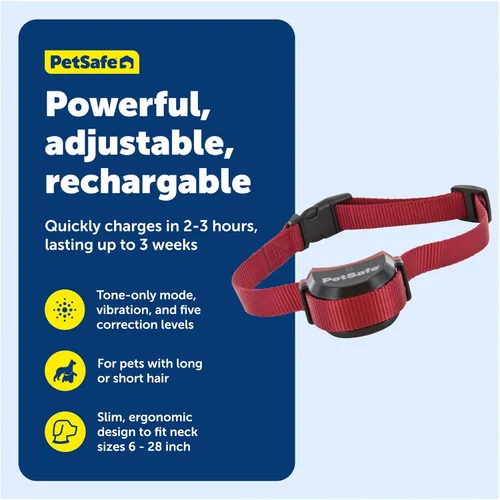 Miniatura 4 de PetSafe Stay & Play - Collar receptor de valla inalámbrica para perros obstinados - Collar receptor recargable e impermeable con carga rápida en 2-3