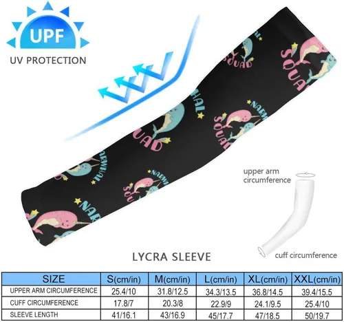 Miniatura 2 de Narwhal - Mangas para cubrir los brazos, protector solar UV, mangas de enfriamiento para brazos, mangas deportivas de verano