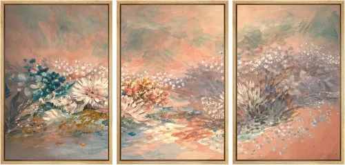 Miniatura 31 de SIGNWIN Lienzo enmarcado para pared, juego de arte sereno de pantanos con humedales verdes e ilustraciones de agua tranquila, arte moderno