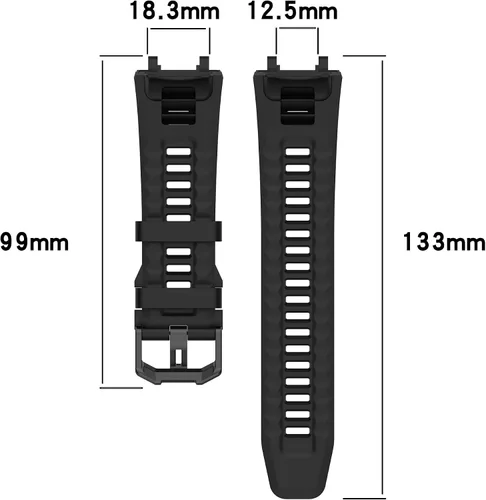 Miniatura 2 de E ECSEM Correa compatible con Amazfit T-Rex 2 - Correa de repuesto de silicona suave para reloj inteligente Amazfit T-Rex 2, accesorios
