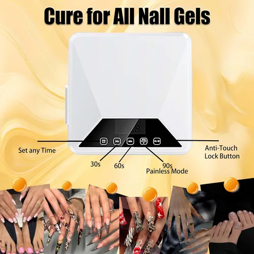 Miniatura 6 de Lámpara de pie UV, lámpara UV recargable de 78 W para pies, secador de uñas LED con soporte telescópico oculto, esmalte de uñas inalámbrico