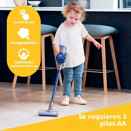 Miniatura 3 de Casdon Dyson - Aspiradora inalámbrica azul Aspiradora Dyson de juguete interactiva y con licencia oficial para niños de 3 años en adelante