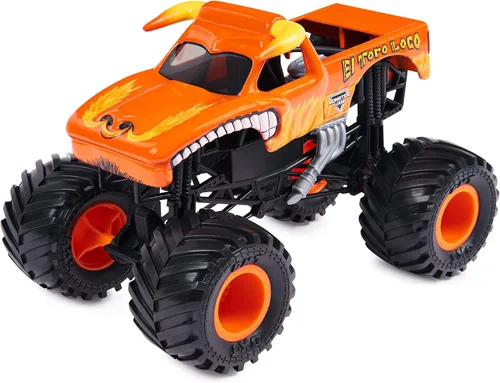 Miniatura 2 de Monster Jam, Camión monstruo oficial de El Toro Loco, vehículo de colección fundido a presión, escala 1:24, juguetes para niños a partir de 3 años