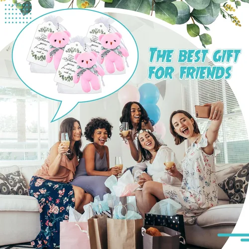 Miniatura 3 de Wettarn 30 juegos de mini osos para baby shower, osos pequeños de peluche a granel de 4.72 pulgadas, juguetes pequeños con etiquetas