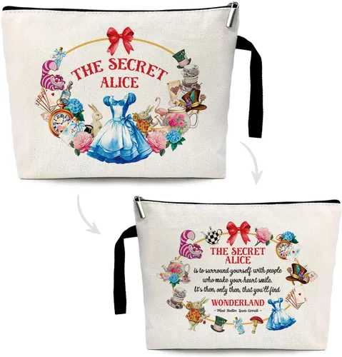 Miniatura 13 de ZHANTUONE Wonderland Theme - Bolsas de viaje para cosméticos, bolsas plegables y bolsas de cosméticos para almacenamiento de gran capacidad, regalos
