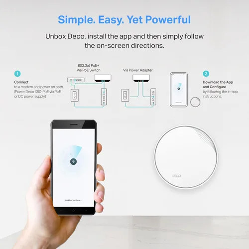 Miniatura 7 de TP-Link Deco X50-PoE AX3000 PoE Mesh WiFi - Malla WiFi 6 para montaje en techo/pared, reemplazo del enrutador WiFi, punto de acceso y extensor