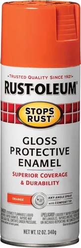 Rust-Oleum 214084 Stops Rust Pintura en Aerosol, 12 oz, Naranja Brillante Naranja (Gloss Orange)