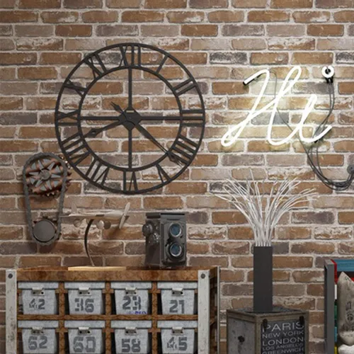 Miniatura 9 de Okydoky Papel Tapiz Despegable y Adhesivo, Papel Tapiz de Ladrillo Gris para Decoración del Hogar, Papel de Contacto Adhesivo y Despegable
