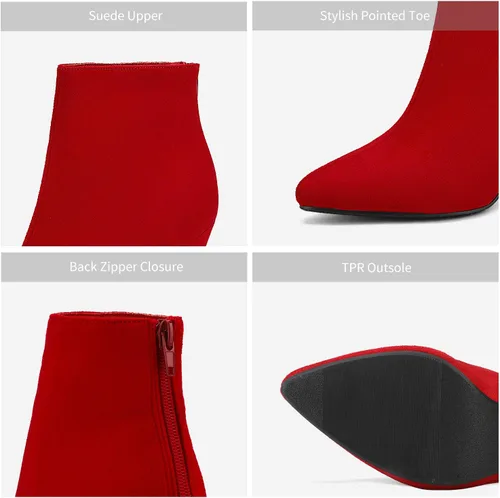 Miniatura 4 de DREAM PAIRS - Botas de tacón alto de aguja y punta fina para mujer