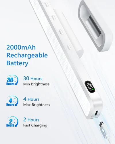 Miniatura 3 de WILLED Barra de luz magnética de 3 W, iluminación de maquillaje amigable con los ojos, luces de tocador de 2000 mAh para espejo con pantalla