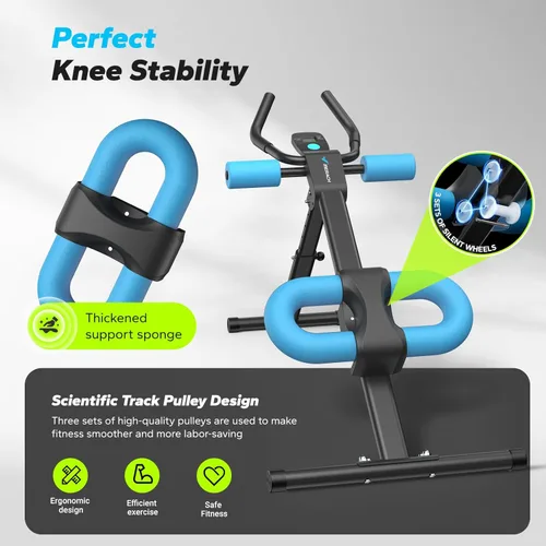 Miniatura 7 de MERACH Máquina de abdominales, equipo de entrenamiento abdominal, máquina de entrenamiento abdominal ajustable para entrenamiento de abdominales