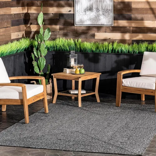 Miniatura 17 de nuLOOM Wynn Alfombra de Área Trenzada para Interiores/Exteriores, 3x5, Bronceado Wynn Tan