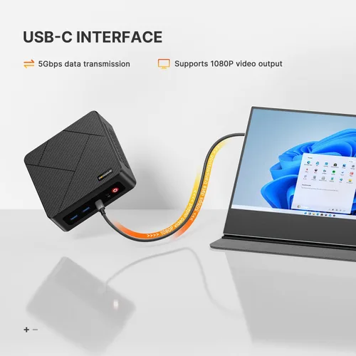 Miniatura 4 de BOSGAME E4 Mini PC, Mini Computadoras con AMD Ryzen 5 3550H, 16GB DDR4 512GB PCIe SSD, Dual RJ45, Triple Pantalla 4K, USB-C, USB 3.2, Wi-Fi 5/BT