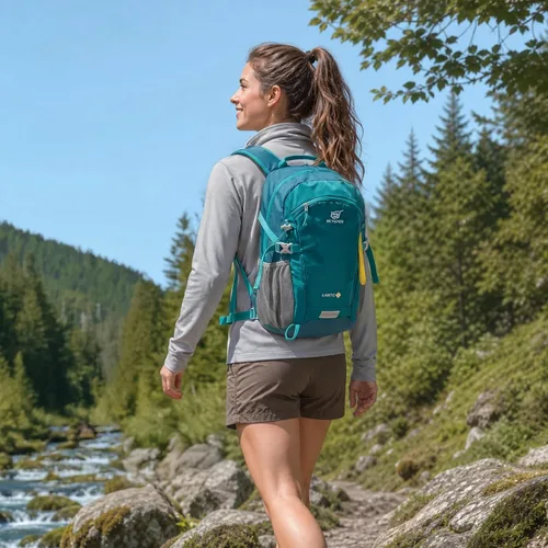 Miniatura 2 de SKYSPER Mochila de senderismo pequeña, 20 L, ligera, mochila de viaje para mujeres y hombres Lantc20-verde azulado