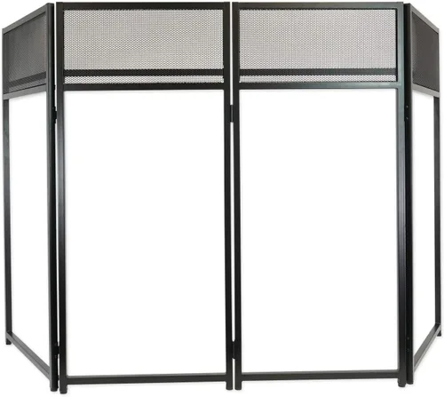 Miniatura 5 de Rockville ROCKBOOTH Cabina de fachada para evento DJ con mesa de 39.5" x 20", mesa desmontable, pantallas negras/blancas, bolsa de viaje, para DJs