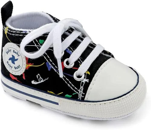 Miniatura 60 de Zapatos deportivos de lona de lona para bebés y niñas, suela antideslizante suave, suela antideslizante