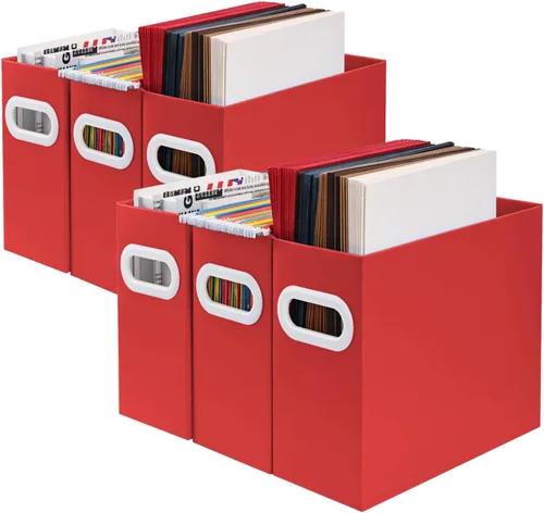 Miniatura 16 de Organizador de archivos colgante, organizador de carpetas de archivos de cartón para tamaño carta, caja de almacenamiento de documentos