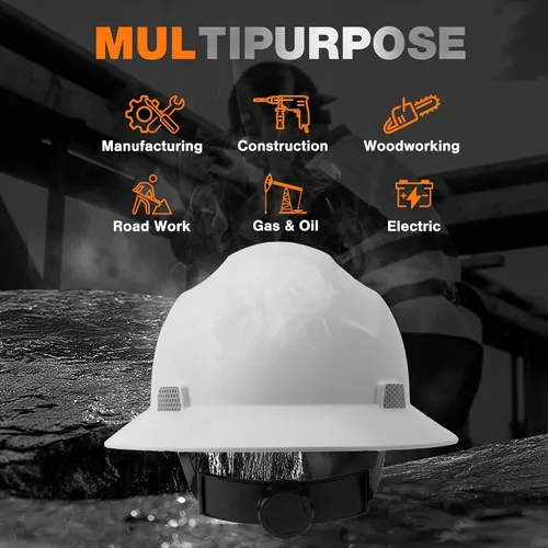 Miniatura 5 de Casco duro de ala completa LOHASTAR OSHA Aprobado por ANSI, casco de seguridad para trabajo de construcción, Cascos De Construcción, para hombres, 4