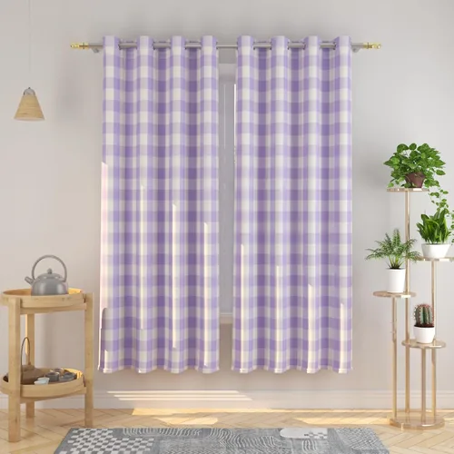 Miniatura 119 de Cortinas de 24 pulgadas de largo con diseño Buffalo Check Gingham Plaid para ventanas de cocina y baño, tratamiento para ventanas con 2 paneles