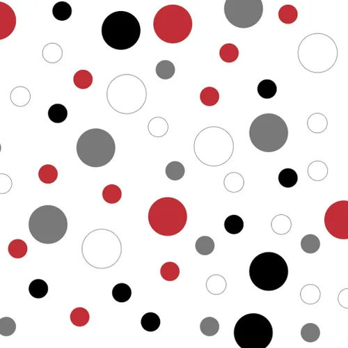 Miniatura 3 de Calcomanías de pared de vinilo rojo/blanco/negro/gris, círculos de 2 y 4 pulgadas (300 calcomanías)