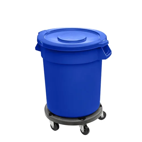 Miniatura 21 de Cubo de basura comercial redondo blanco de 32 galones y tapa, cubo de basura de cocina, cubo de basura interior, papelera duradera, bote de basura