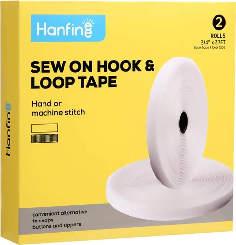 Cinta de para coser de 3/4 pulgadas de ancho, cinta de bloqueo de tela de nailon no adhesiva para manualidades de costura, bricolaje, ropa, zapatos