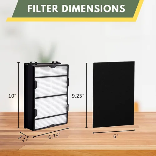 Miniatura 3 de Nispira Filtro HEPA verdadero (4) + repuesto de prefiltro de carbono (8) compatible con el filtro de purificador de aire Holmes HAPF600 HAPF600D