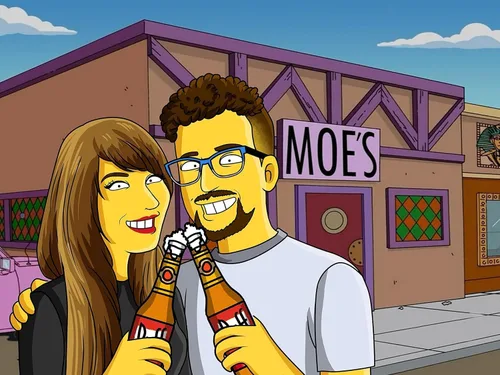 Miniatura 4 de Retrato de dibujos animados de estilo Simpson personalizado de tu foto, medio cuerpo, prueba de 24 horas, póster impreso o lienzo, regalo