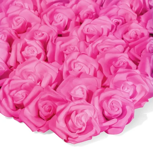 Miniatura 19 de Juvale – 100 unidades de rosas artificiales para decoración de bodas, baby showers, manualidades, 3 pulgadas Azul